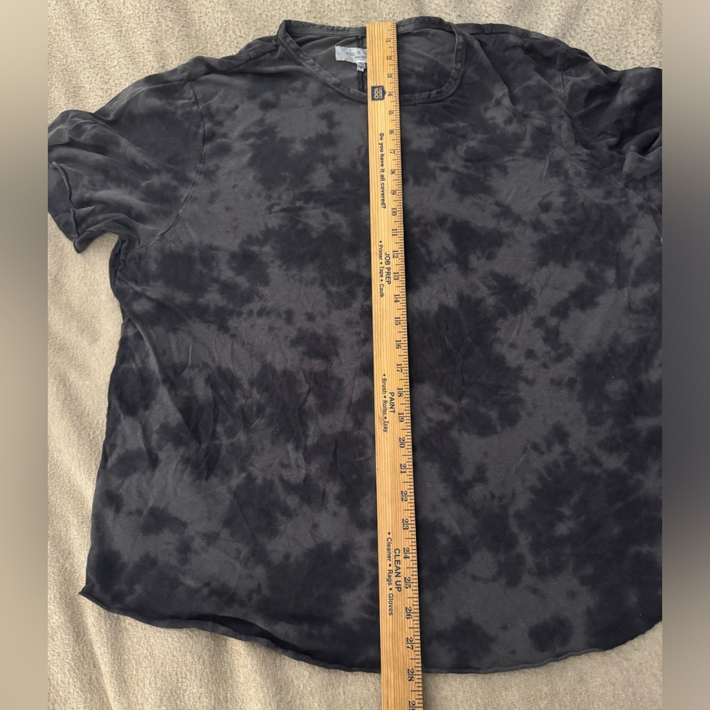 Rag & Bone Men’s Haydon Relaxed Linen Cotton Tie Dye Tee in Grey/Black Size XXL - Picture 6 of 8